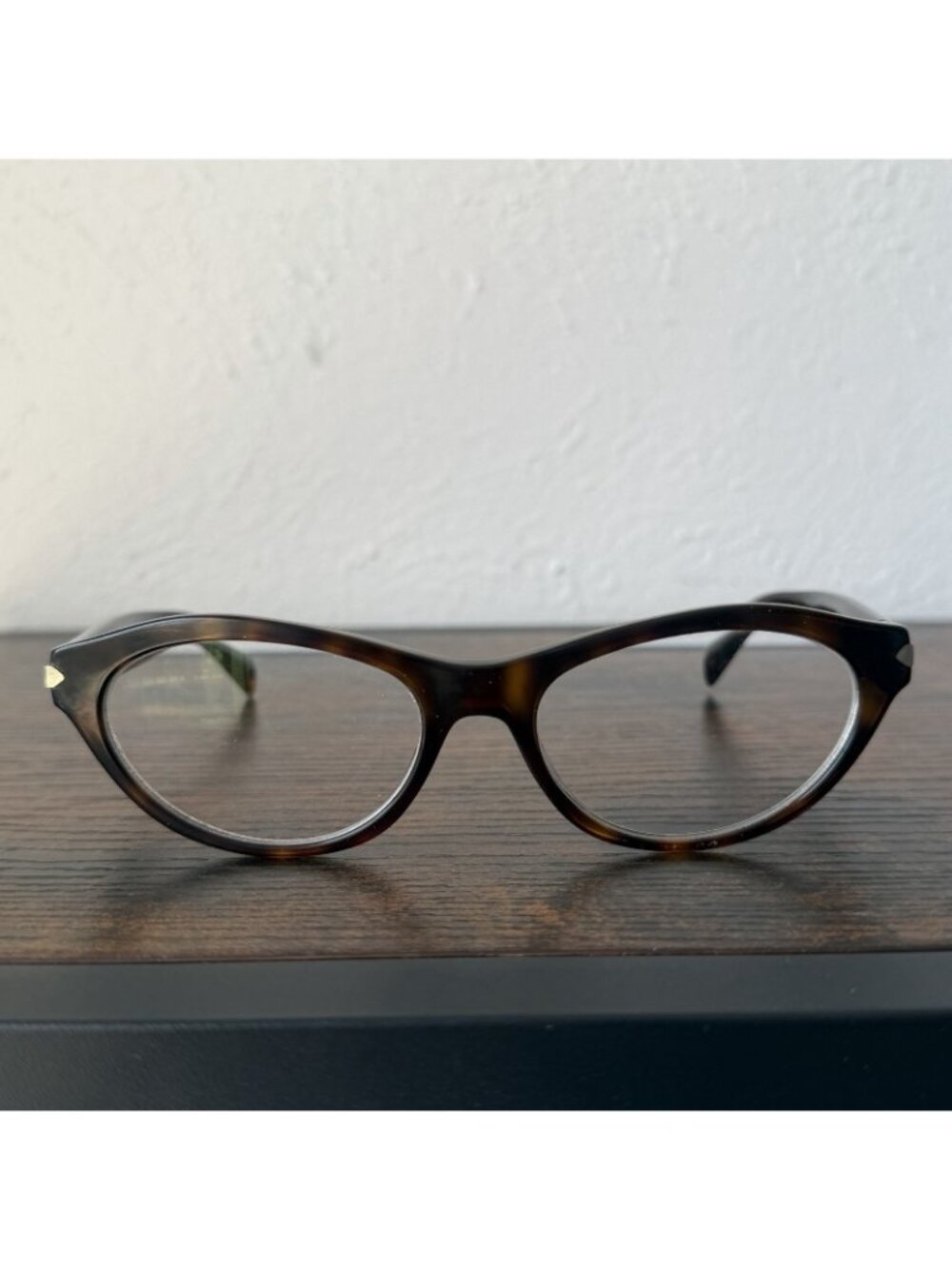 Prada Cat Eye Oval Brown Tortoise Women's RX Eyeglasses VPR 18P - Picture 2 of 15